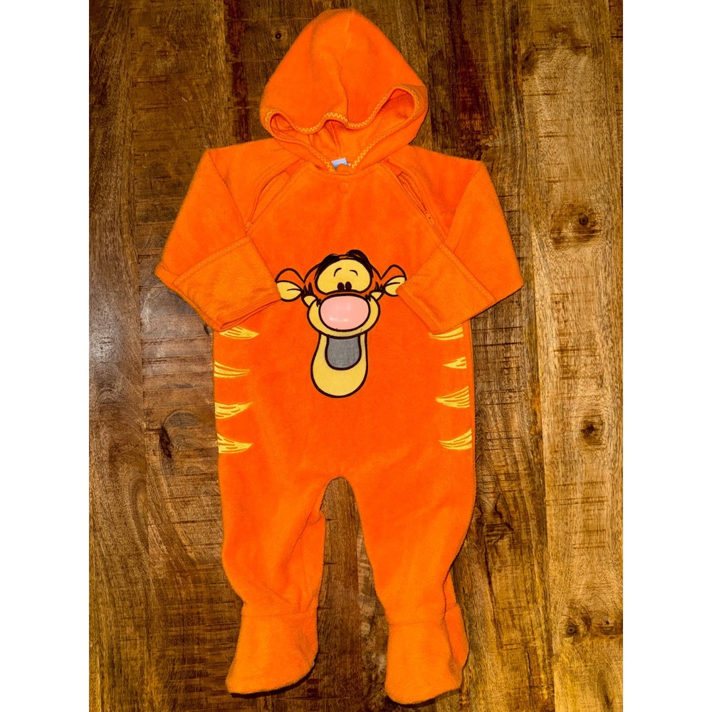 Disney Baby Tigger Orange Fleece Hooded Pram Suit 12 Months DR4111KM